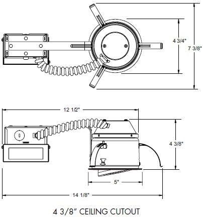 Juno IC1RALED G4 06LM MVOLT ZT Recessed Lighting 4" LED Adjustable Remodel IC Type Recessed Housing, Universal Driver 120-277V 0-10V Dimmable