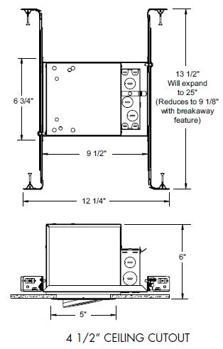 Juno Recessed Lighting IC1ALEDG4N-6-1 4" LED Adjustable New Construction IC Type Recessed Housing, 600 Lumen, Dedicated Driver 120V ELV Dimmable