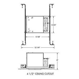 Juno IC1LED WD G4 09LM 30K 90CRI 120 FRPC Recessed Lighting 4" IC WarmDim LED New Construction Housing, 900 Lumens, 3000K Color Temperature, Dedicated Driver 120V