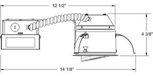 Juno Recessed Lighting IC1RALEDG4-6-U 4" LED Adjustable Remodel IC Type Recessed Housing, Universal Driver 120-277V 0-10V Dimmable