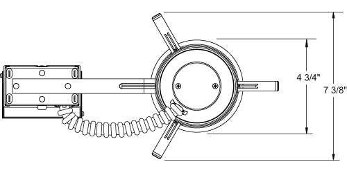 Juno Recessed Lighting IC1RALEDG4-6-U 4" LED Adjustable Remodel IC Type Recessed Housing, Universal Driver 120-277V 0-10V Dimmable