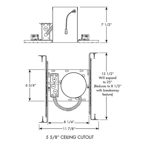 Juno Recessed Lighting IC20-LEDT24 (IC20 LEDT24) 5" IC New Construction Dedicated LED Housing compatible with 5RLD Series