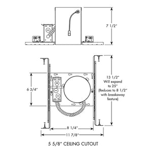 Juno Recessed Lighting IC20-LEDT24 (IC20 LEDT24) 5" IC New Construction Dedicated LED Housing compatible with 5RLD Series