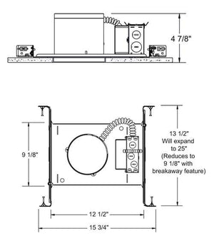 Juno IC20LED G4 06LM 27K 90CRI 120 FRPC Recessed Lighting 5" LED IC Type New Construction Housing 600 Lumens, 2700K Color Temperature, Dedicated Driver 120V