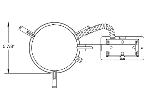 Juno IC20RLED G4 06LM 27K 90CRI MVOLT ZT10 Recessed Lighting 5" LED IC Type Remodel Housing 600 Lumens, 2700K Color Temperature, Universal Driver 120-277V, 0-10V, 10% Dim