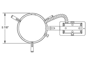 Juno IC20RLED G4 06LM 27K 90CRI MVOLT EZ10 Recessed Lighting 5" LED IC Type Remodel Housing 600 Lumens, 2700K Color Temperature, Universal Driver 120-277V, eldoLED 0-10V, 10% Dim