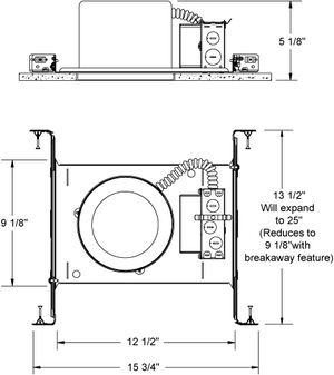 Juno Recessed Lighting IC22LEDG3-3K-U 6" LED IC Type New Construction Housing 600 Lumens, 3000K Color Temperature, Universal Driver 120-277V