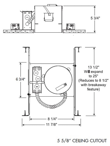 Juno Recessed Lighting IC25 (IC25) 5" Line Voltage IC Type Shallow Housing