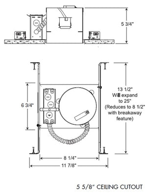 Juno Recessed Lighting IC25 (IC25) 5" Line Voltage IC Type Shallow Housing
