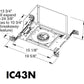Juno Aculux IC43N ELV 120 Recessed Lighting 3 inch Low Voltage New Construction IC Housing with 120V Electronic Transformer