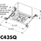 Juno Aculux IC43SQ MLV 120 Recessed Lighting 3 inch Low Voltage New Construction IC Square Adjustable Housing with 120V Magnetic Transformer