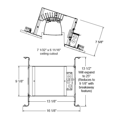 Juno Recessed Lighting IC926LED G4 09LM 27K 90CRI MVOLT EZ10 6" Slope LED New Construction IC Type Recessed Housing, Universal Driver 120-277V, eldoLED 0-10V, 10% Dim, 900 Lumens, 2700K Color Temperature