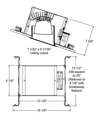 Juno Recessed Lighting IC926LED9G3-27K-1 6" Slope LED New Construction IC Type Recessed Housing, Dedicated Driver 120V, 900 Lumens, 2700K Color Temperature