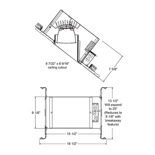 Juno Recessed Lighting IC928LED14G4-27K-U 6" Super Slope LED New Construction IC Type Housing 1400 Lumens, 2700K Color Temperature, Universal 120-277V Driver