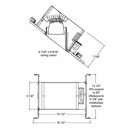 Juno Recessed Lighting IC928LED9G4-41K-1 6" Super Slope LED New Construction IC Type Recessed Housing, Dedicated Driver 120V, 900 Lumens, 4100K Color Temperature