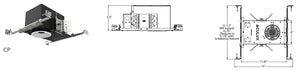Juno Aculux INIT3 D 12LM 30K 90CRI 35D EZ1 MVOLT CP Recessed Lighting 3" Non IC New Construction Housing, 1200 Lumens, 3000K Color Temperature, 90 CRI, 35 Degree Beam, eldoLED 0-10V Dimming, 120-277V