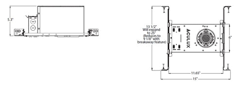 Juno Aculux INIT3 D 08LM 35K 90CRI 50D EZ1 MVOLT ICAT Recessed Lighting 3" IC New Construction Housing, 800 Lumens, 3500K Color Temperature, 90 CRI, 50 Degree Beam, eldoLED 0-10V Dimming, 120-277V