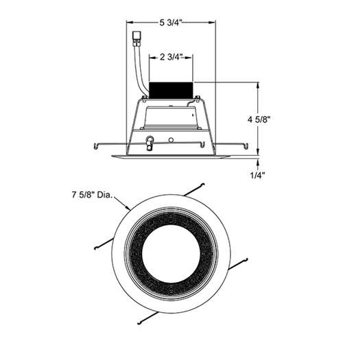 Juno J6RL WD G4N DB 06LM 30K 90CRI 120 FRPC WWH Recessed Lighting 6" IC WarmDim LED Retrofit Downlight Trim Module 600 Lumens, 3000K Color Temperature, White Baffle, White Trim, Less Medium Base Socket Adapter