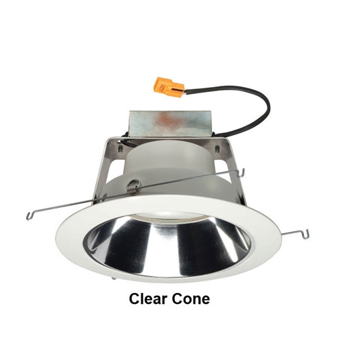 Juno Recessed Lighting J6RLWDG3-3K-6-CLW 6" IC WarmDim LED Retrofit Downlight Trim Module 600 Lumens, 3000K Color Temperature, Clear Cone, Less Medium Base Socket Adapter