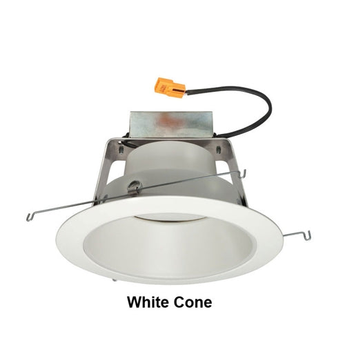 Juno Recessed Lighting J6RLWDG3-3K-6-WHW 6" IC WarmDim LED Retrofit Downlight Trim Module 600 Lumens, 3000K Color Temperature, White Cone, Less Medium Base Socket Adapter