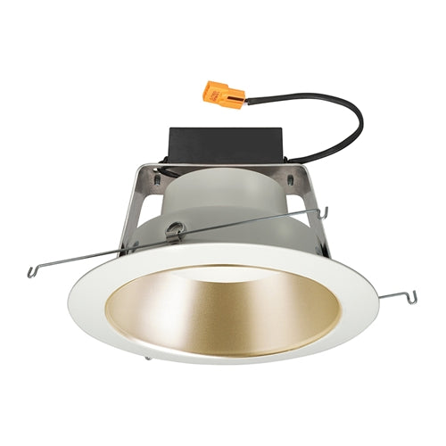 Juno Recessed Lighting J6RLWDG4N-3K-6-WZW 6" IC WarmDim LED Retrofit Downlight Trim Module 600 Lumens, 3000K Color Temperature, Wheat Haze Cone, White Trim, Less Medium Base Socket Adapter