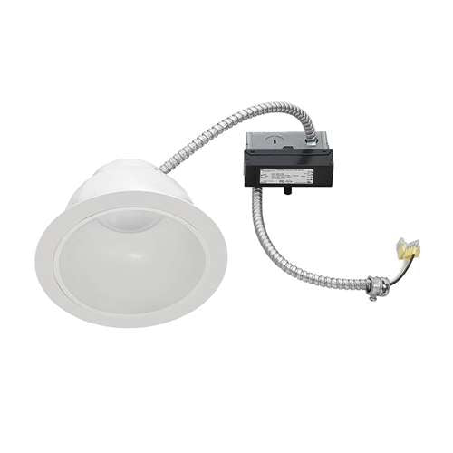 Juno JCLR6S 15LM 27K 90CRI 347 ZT WWH Recessed Lighting 6" LED Retrofit Trim for 6" - 6 1/2" Commercial Rough-In Section, 1500 Lumens, 2700K Color Temperature, 90 CRI, 347V, White Finish