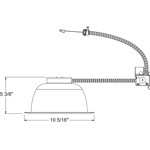 Juno Recessed Lighting JCLR8L-15-930K3-WH 8" LED Retrofit Trim for 8 5/8" - 9 1/8" Commercial Rough-In Section, 1500 Lumens, 3000K Color Temperature, 90 CRI, 347V, White Finish