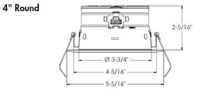 Juno JPDZ4 DB ALO10 SWW5WD 90CRI 120 FRPC WWH Podz 4" LED Downlight, Round Downlight Baffle, Adjustable Lumen Output, Switchable White 2700K-5000K + WarmDim (2850K-1900K), 90 CRI, 120V Forward/Reverse Phase Cut, 5% Dim, White, White Trim Ring