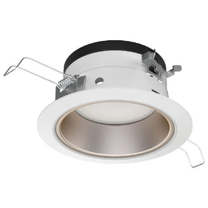 Juno JPDZ6 DC ALO10 SWW5WD 90CRI MVOLT ZT10 WHZWH Podz 6" LED Downlight, Round Downlight Cone, Adjustable Lumen Output, Switchable White 2700K-5000K + WarmDim (2850K-1900K), 90 CRI, 120-277V, 0-10V, 10% Dim, Wheat Haze, White Trim Ring