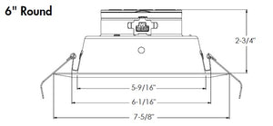 Juno JPDZ6 DC ALO10 SWW5WD 90CRI MVOLT ZT10 WHZWH Podz 6" LED Downlight, Round Downlight Cone, Adjustable Lumen Output, Switchable White 2700K-5000K + WarmDim (2850K-1900K), 90 CRI, 120-277V, 0-10V, 10% Dim, Wheat Haze, White Trim Ring