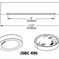 Juno JSBC 4IN SWW2 90CRI WL MW M6 11.8W LED Surface Mount Downlight, 840 Lumens, Switchable CCT 3000K/4000K/5000K, 90 CRI, 120V, Matte White