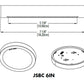 Juno JSBC 6IN SWW2 90CRI WL MW M6 12.6W LED Surface Mount Downlight, 1000 Lumens, Switchable CCT 3000K/4000K/5000K, 90 CRI, 120V, Matte White