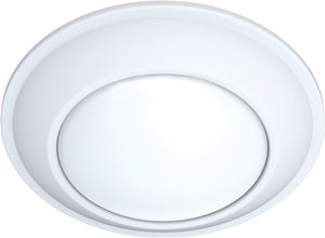 Juno JSBT 4IN 30K 90CRI WL MW Recessed Lighting  4" 10.5W SlimBasics Tapered LED Surface Mount Disk Light, 740 Lumens, 3000K Color Temperature, 90 CRI, Wet Location, White