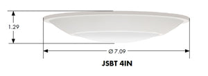 Juno JSBT 4IN SWW2 90CRI WL MW Recessed Lighting 4" 10.5W SlimBasics Tapered LED Surface Mount Disk Light, 740 Lumens, (3000/4000/5000K) Color Temperature, 90 CRI, Wet Location, White