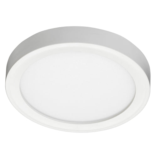 Juno Lighting JSF 5IN 07LM 27K 90CRI MVOLT ZT WH Recessed Lighting 5" LED Round SlimForm Surface Mount Downlight, 700 Lumens, 2700K Color Temperature, 90 CRI, Universal Voltage 120-277V, 0-10V Dimming, White Finish