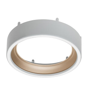 Juno Lighting JSFSHROUD 5IN DC WHZWH Recessed Lighting 5" LED Round SlimForm Accessory Shroud, Downlight Cone,  Wheat Haze Trim, White Shroud Finish