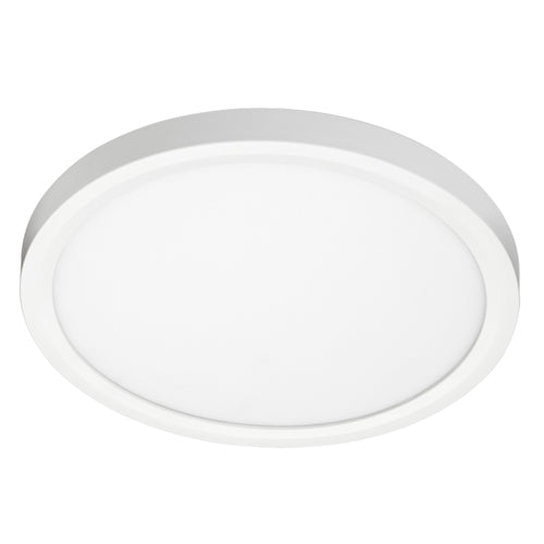 Juno Lighting JSF 11IN 13LM 30K 90CRI MVOLT ZT WH EL Recessed Lighting 11" LED Round SlimForm Surface Mount Downlight, 1300 Lumens, 3000K Color Temperature,90 CRI, Universal Voltage 120-277V, 0-10V Dimming, Battery Back-Up Option, White Finish