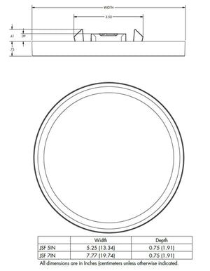 Juno Lighting JSF 5IN 07LM SWW5 90CRI MVOLT ZT WH Recessed Lighting 5" LED Round SlimForm Surface Mount Downlight, 700 Lumens, 2700K-5000K Color Selectable, 90 CRI, Universal Voltage 120-277V, 0-10V Dimming, White Finish