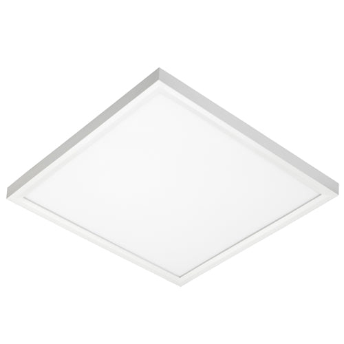 Juno Lighting JSFSQ 14IN 18LM 30K 90CRI 120 FRPC WH Recessed Lighting 14" LED Square SlimForm Surface Mount Downlight, 1800 Lumens, 3000K Color Temperature, 90 CRI, Dedicated 120V, Forward Reverse Phase Dimming, White Finish