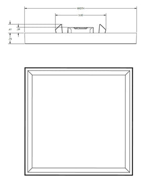 Juno Lighting JSFSQ 7IN 10LM SWW5 90CRI 120 FRPC WH Recessed Lighting 7" LED Square SlimForm Surface Mount Downlight, 1000 Lumens, 2700-5000K Color Temperature, 90 CRI, Dedicated 120V, Forward Reverse Phase Dimming, White Finish