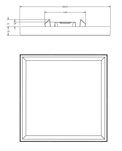 Juno Lighting JSFSQ 7IN 10LM SWW5 90CRI MVOLT ZT WH Recessed Lighting 7" LED Square SlimForm Surface Mount Downlight, 1000 Lumens, 2700-5000K Color Temperature, 90 CRI, Universal Voltage 120-277V, 0-10V Dimming, White Finish