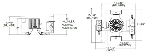 Juno L4 17LM 50K MVOLT G4 90CRI EZB WPR WH WET Indy 4" Round New Construction LED Housing, 1700 Lumens, 5000K, 120-277V, Gen 4, 90 CRI, eldoLED 0-10 SOLOdrive, Parabolic Wide Trim, White Finish, White Flange, Wet Location