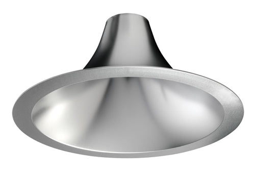 Juno Recessed Lighting L600HW-C 6" LED Hyperbolic Trim, Open Reflector, Wide Distribution, Clear White Low Iridescent Alzak Finish