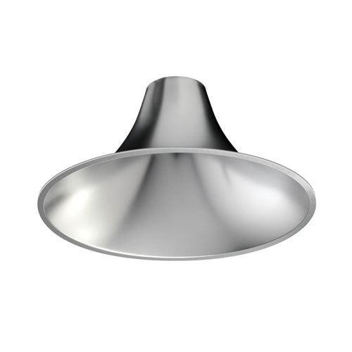 Juno Recessed Lighting L600HW-CQ-FM 6" LED Hyperbolic Trim, Open Reflector, Wide Distribution, Clear Semi-Specular Low Iridescent Alzak Finish, Flush Mount