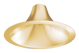 Juno Recessed Lighting L600HW-GS 6" LED Hyperbolic Trim, Open Reflector, Wide Distribution, Gold Satin Low Iridescent Alzak Finish