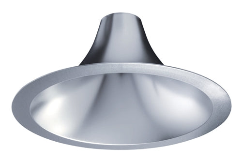 Juno Recessed Lighting L600HW-PT 6" LED Hyperbolic Trim, Open Reflector, Wide Distribution, Pewter White Low Iridescent Alzak Finish