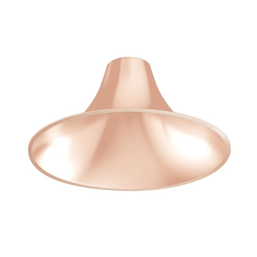 Juno Recessed Lighting L600HW-WTL-FM 6" LED Hyperbolic Trim, Open Reflector, Wide Distribution, Wheat Specular Low Iridescent Alzak Finish, Flush Mount