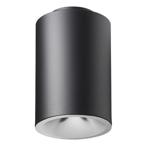 Juno LC8S 17LM 30K 120 B G4 80CRI EZB Indy 8" Round Cylinder Surface Mount L-Series, 1700 Lumens, 3000K Color Temperature, 120-277V, Black Cylinder, Gen 4, 80 CRI, Logarithmic Dimming to <1%
