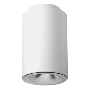 Juno Lighting LC8S 23LM 50K 347 W G4 80CRI ZT Indy 8" Round Cylinder Surface Mount L-Series, 2300 Lumens, 5000K Color Temp, 347V, White Cylinder, Gen 4, 80 CRI, 0-10V Dim to 10% Min