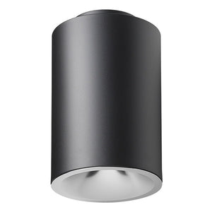 Juno Lighting LC8S 28LM 30K 277 B G4 80CRI EZB Indy 8" Round Cylinder Surface Mount L-Series, 2800 Lumens, 3000K Color Temp, 277V, Black Cylinder, Gen 4, 80 CRI, eldoLED 0-10V ECOdrive Linear Dim to 1% Min